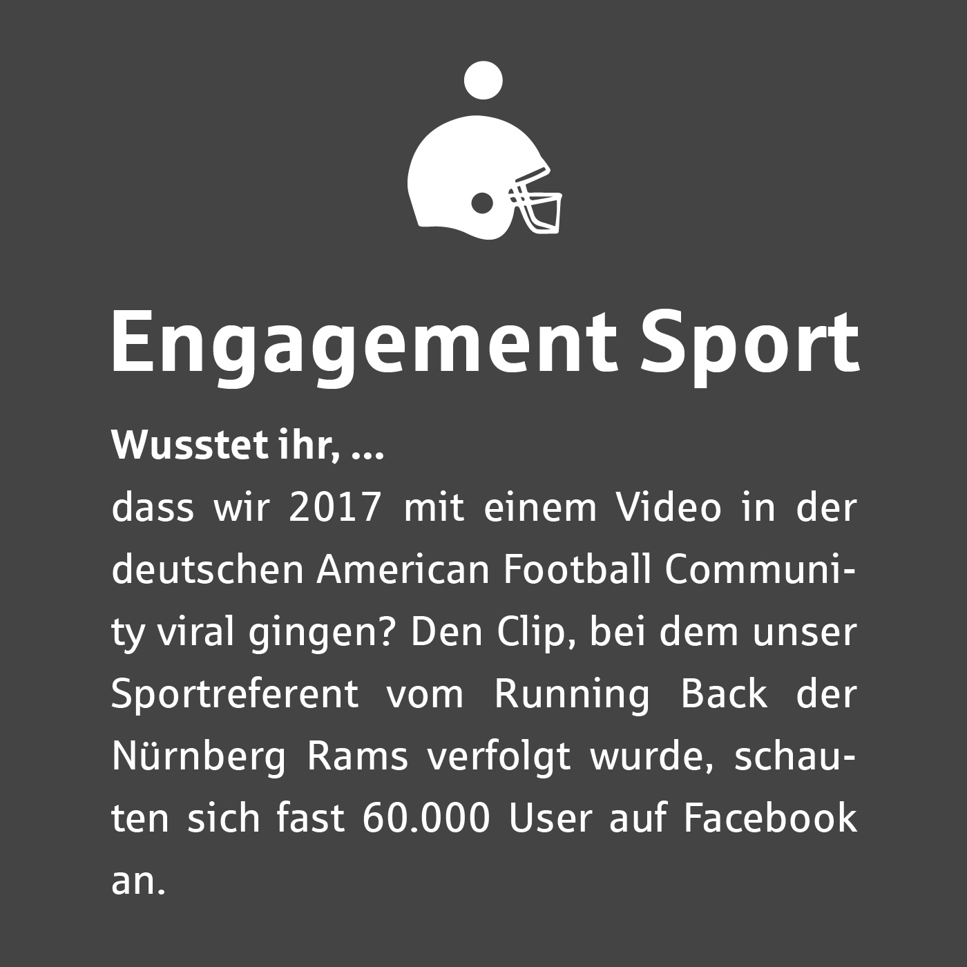 Engagement Sport American Football Spot geht viral SMagazin Das